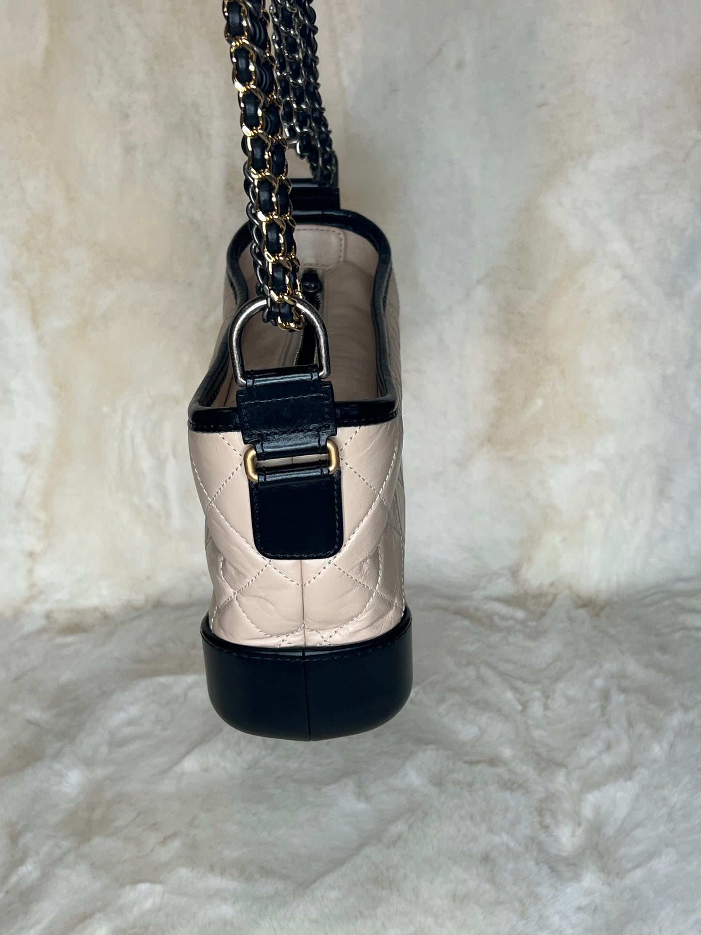 Chanel Gabrielle Hobo Beige/Black Crossbody/Shoulder Bag