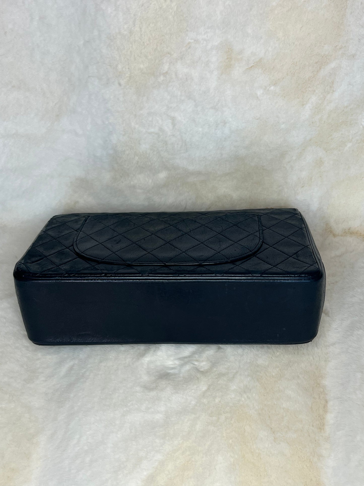 Vintage Chanel Matelassé Ram Leather Double Flap Shoulder Bag