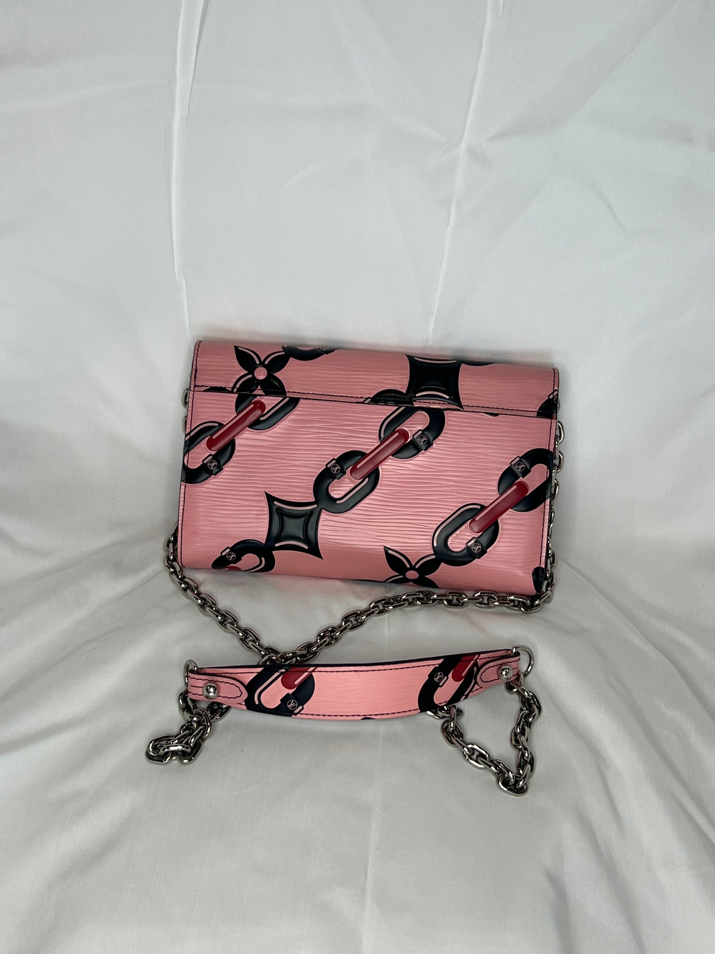 Louis Vuitton Epi Chain Flower Twist Wallet on Chain