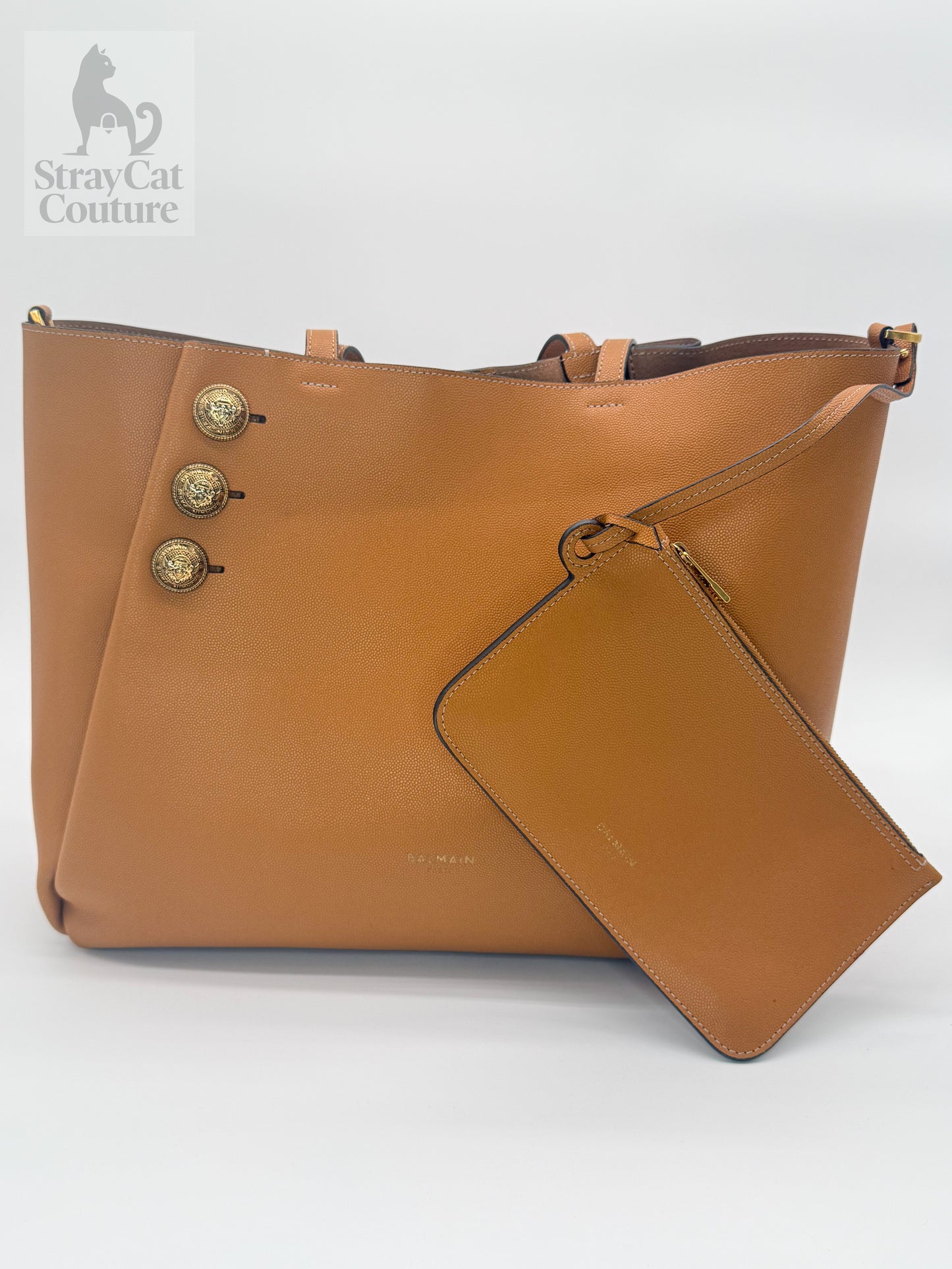 Balmain Leather Tote/Shoulder Bag