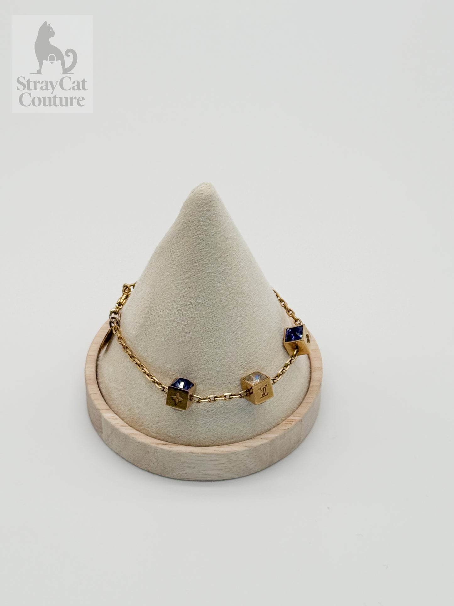 Louis Vuitton Crystal Gamble Bracelet – Gold with Purple & White Crystals