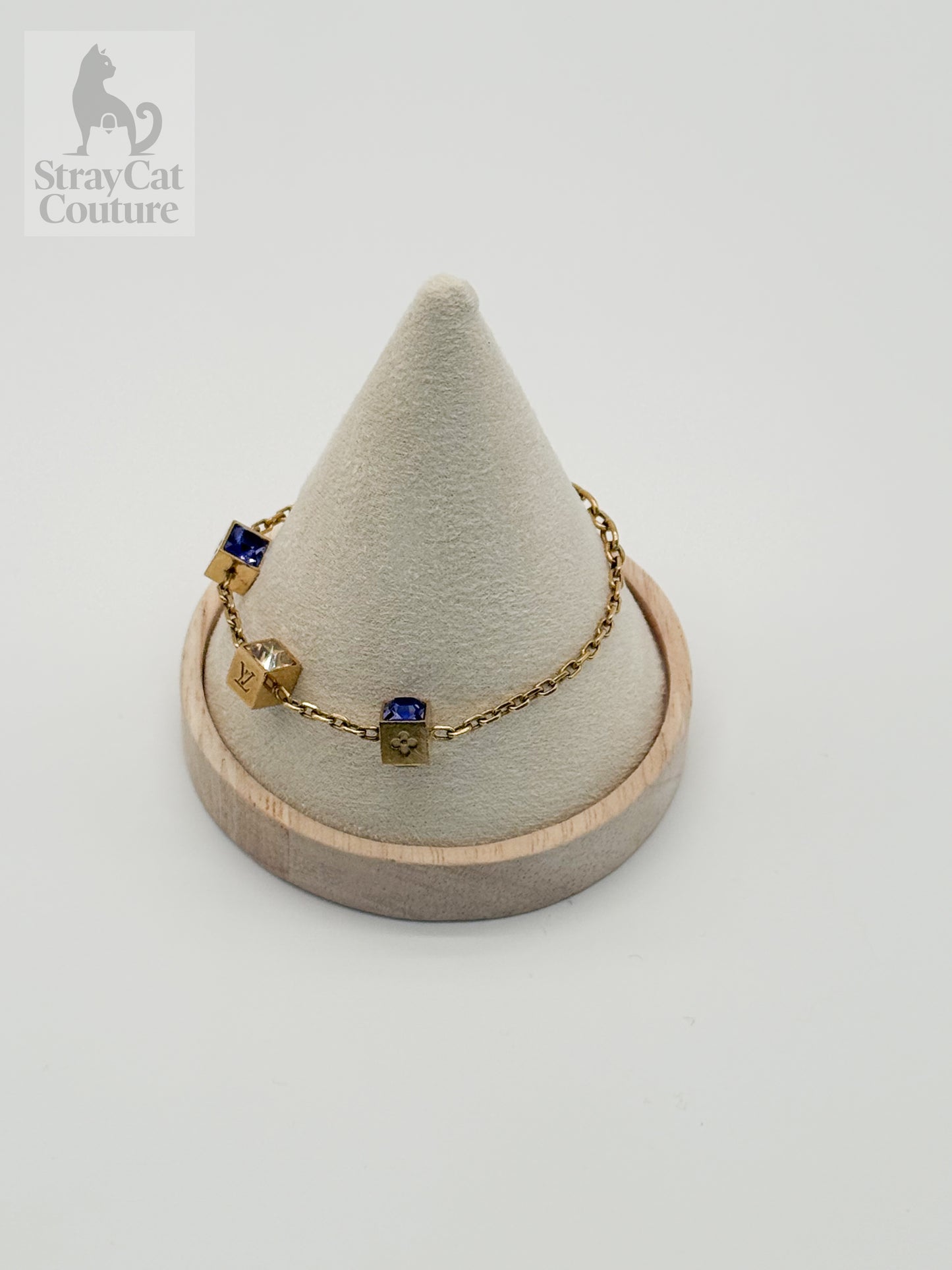 Louis Vuitton Crystal Gamble Bracelet – Gold with Purple & White Crystals