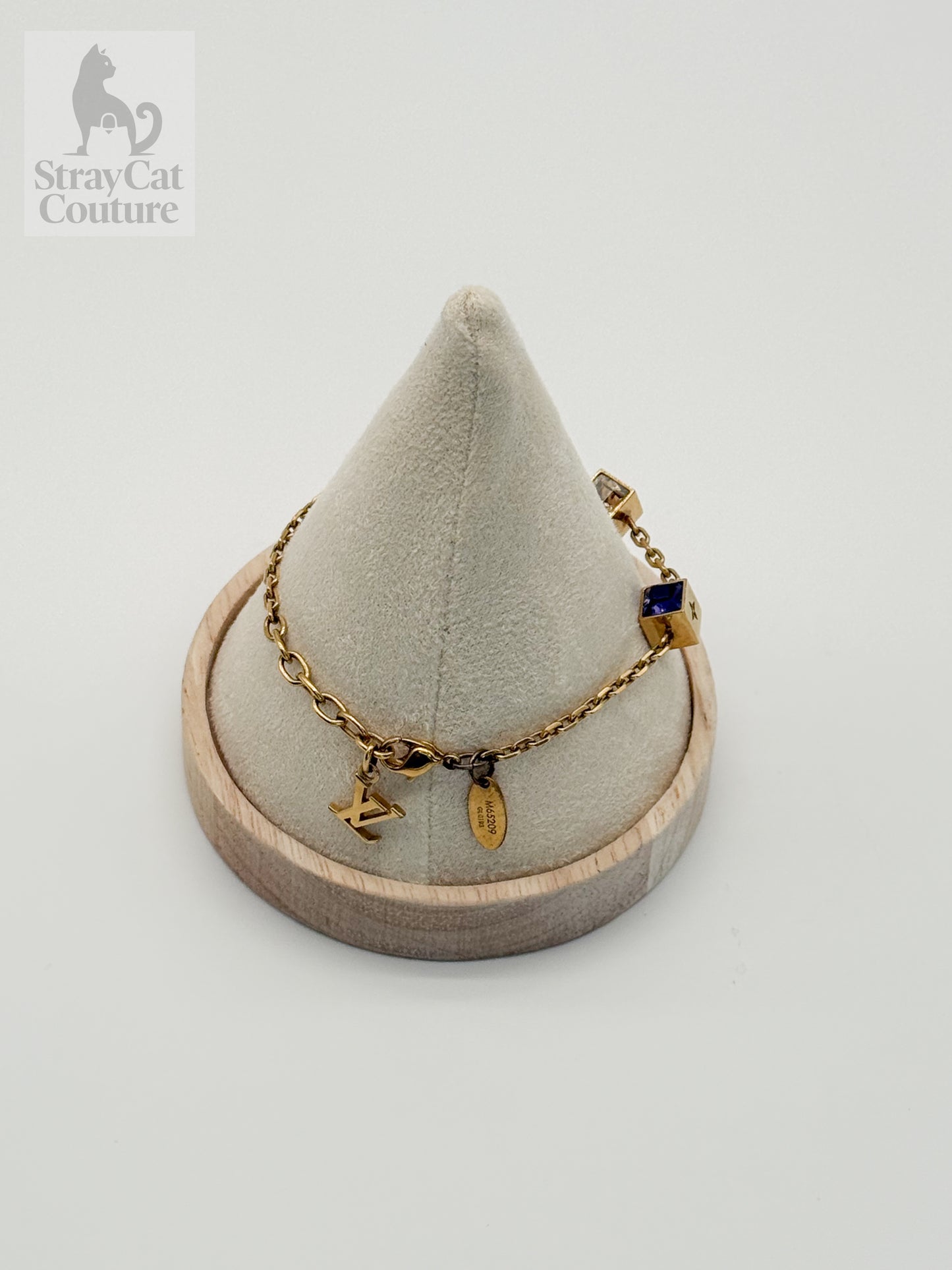 Louis Vuitton Crystal Gamble Bracelet – Gold with Purple & White Crystals