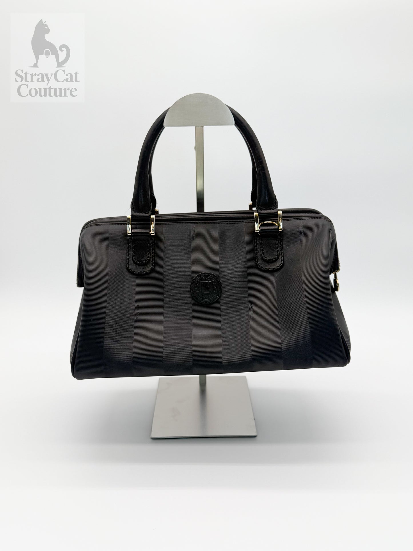Fendi Pequin Boston Bag – Vintage Collector’s Piece