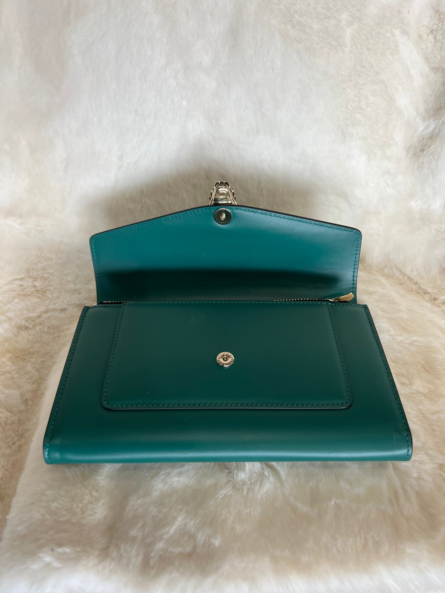 BVLGARI Serpenti Leather Wallet or Clutch
