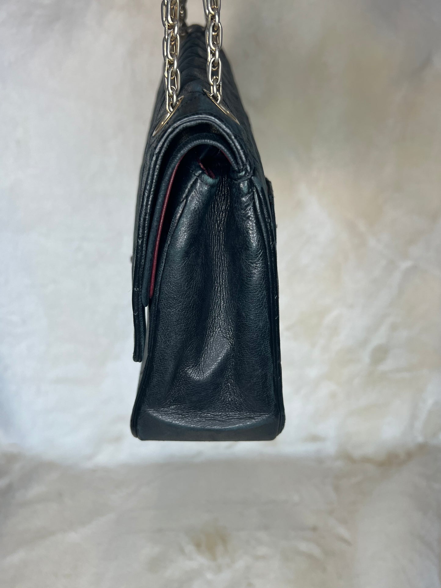 Vintage Chanel Matelassé Ram Leather Double Flap Shoulder Bag