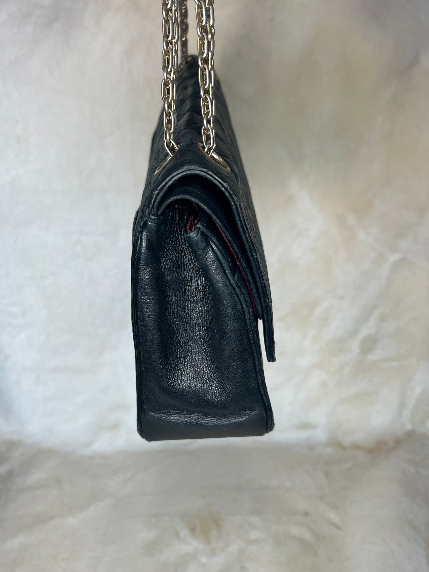 Vintage Chanel Matelassé Ram Leather Double Flap Shoulder Bag