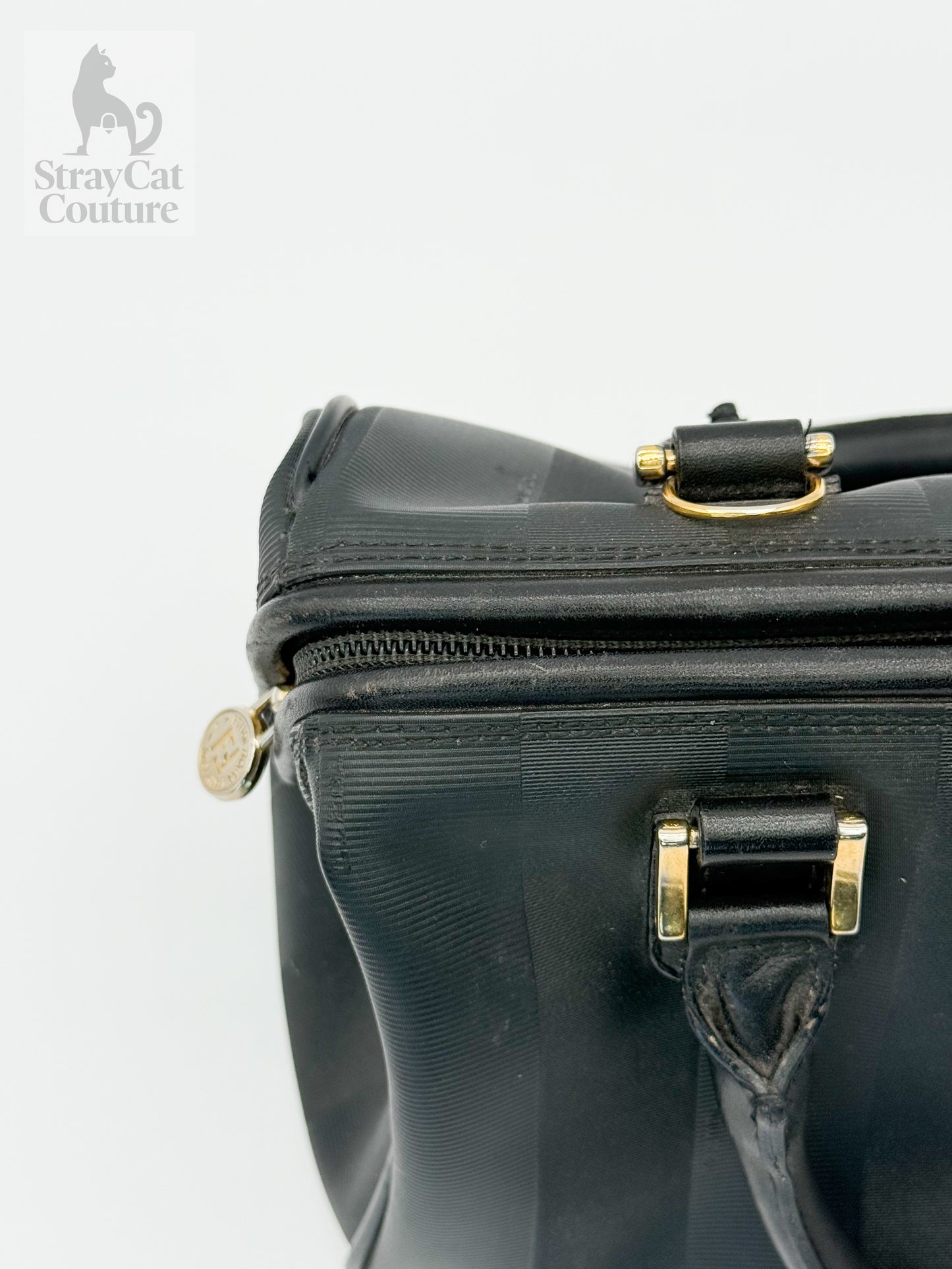 Fendi Pequin Boston Bag – Vintage Collector’s Piece